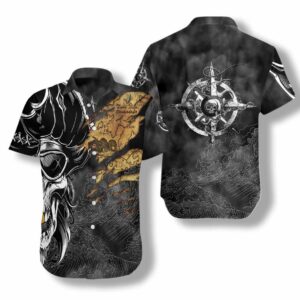 Pirates Skull Hawaiian Shirt For Men Women  - Thelegend59