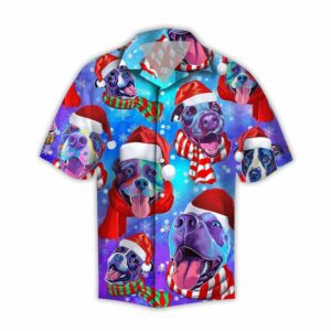 Pit Bull Xmas Colorful Best Design Hawaiian Shirt For Men Women  - Thelegend59