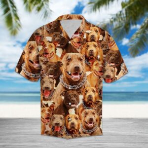 Pitbull Awesome Hawaiian Shirt For Men Women  - Thelegend59