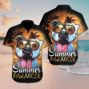 Pitbull Summer Paradise Hawaiian Shirt For Men Women  - Thelegend59