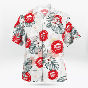Pizza Hut All Over Print 3D Flowery Aloha Summer Beach Hawaiian Shirt  - Thelegend59