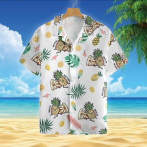 Pizza Pineapple Cartoon Hawaiian Shirt For Men Women  - Thelegend59