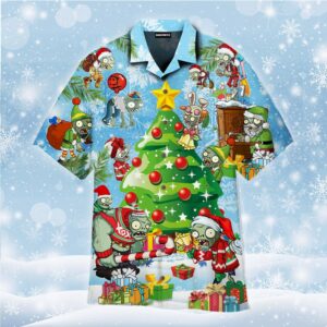 Plant Christmas Zombie Hawaiian Shirt For Men Women  - Thelegend59