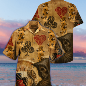 Playing Card Grim Reaper Hawaiian Shirt For Men Women  - Thelegend59