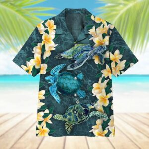 Plumeria Turtle Hawaiian Shirt For Men Women  - Thelegend59