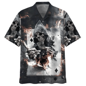Poker Black Nice Design Unisex Hawaiian Shirt  - Thelegend59