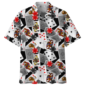 Poker White Nice Design Unisex Hawaiian Shirt  - Thelegend59
