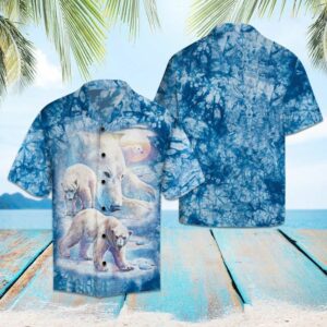 Polar Bear Blue Amazing Design Hawaiian Shirt For Men Women  - Thelegend59