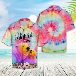 Polar Bear Tiedye Colorful Unique Design Hawaiian Shirt For Men Women  - Thelegend59