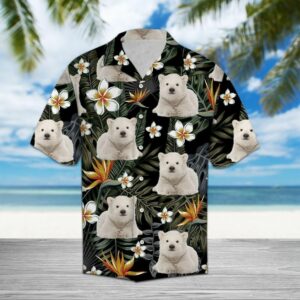 Polar Bear Tropical Black Unique Design Hawaiian Shirt For Men Women  - Thelegend59