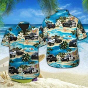 Police Cars Tropical Hawaiian Shirt For Men Women  - Thelegend59