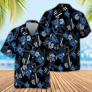 Police Seamless Pattern Hawaiian Shirt For Men Women  - Thelegend59