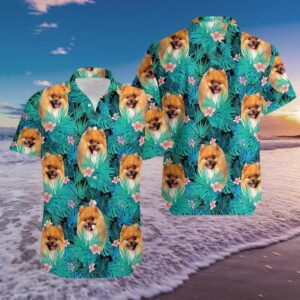 Pomeranian Dog Tropical Full Printing Hawaiian Shirts  - Thelegend59