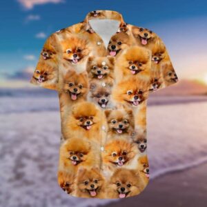 Pomeranian Funny Dog Hawaiian Shirts 3D  - Thelegend59