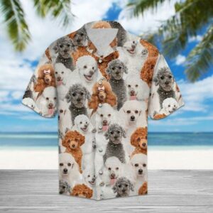 Poodle  White Nice Design Unisex Hawaiian Shirt  - Thelegend59