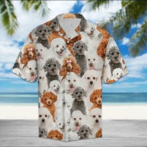 Poodle Funny Dog Hawaiian Shirts 3D  - Thelegend59