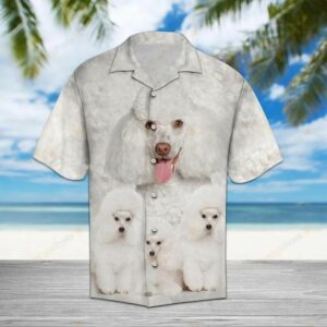 Poodle White Nice Design Hawaiian Shirt For Men Women  - Thelegend59