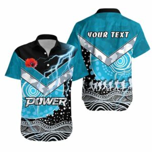 Power Anzac Day Hawaiian Shirt Port Adelaide Lighting  - Thelegend59
