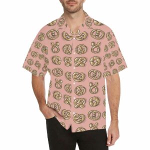 Pretzels Pattern Print Design Mens All Over Print Hawaiian Shirt  - Thelegend59