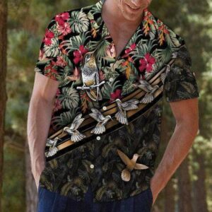 Pride Royal Hummingbird Tropical Hawaiian Aloha Hawaiian Shirtss  - Thelegend59