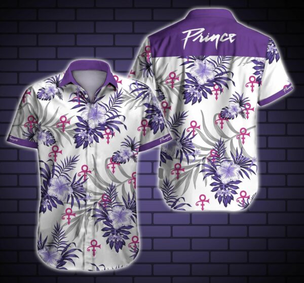 Prince Hawaiian Graphic Print Short Sleeve  - Thelegend59