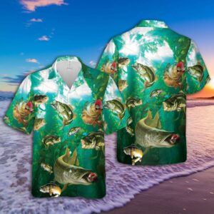 Proud Bass Fishing Angler Fisherman Unisex Hawaiian Aloha Hawaiian Shirtss  - Thelegend59