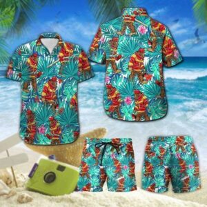 Proud Firefighter Bigfoot Hawaiian Shirts Swim Trunks Beach Shorts  - Thelegend59