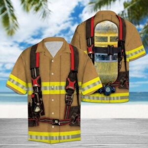 Proud Firefighter Outfit Hawaiian Aloha Hawaiian Shirts  - Thelegend59