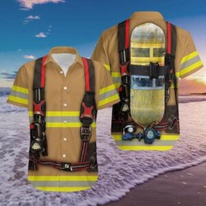 Proud Firefighter Outfit Hawaiian Aloha Hawaiian Shirtss  - Thelegend59