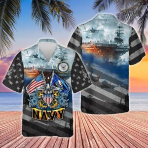 Proudly Served United States Navy Hawaiian Shirt For Men Women  - Thelegend59