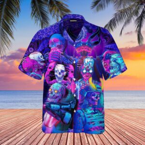 Psychic Skull Face Future Death Hawaiian Shirt For Men Women  - Thelegend59