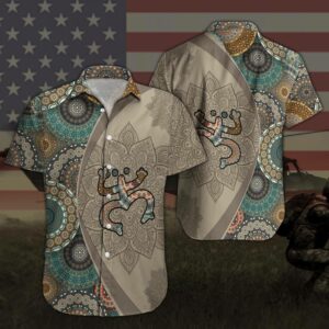 Puerto Rico Frog Mandala Brown Hawaiian Shirt For Men Women  - Thelegend59