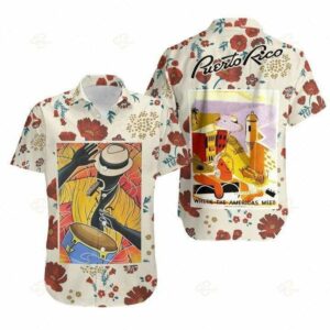 Puerto Rico Where The Americas Meet Hawaiian Aloha Hawaiian Shirtss  - Thelegend59