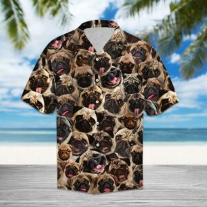 Pug Awesome Hawaiian Shirt For Men Women  - Thelegend59