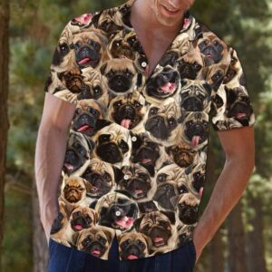 Pug Dog Hawaiian Aloha Hawaiian Shirts  - Thelegend59
