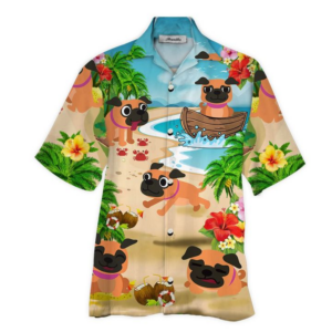 Pug Hawaiian Shirt For Men Women  - Thelegend59