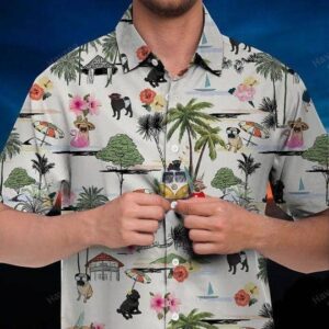 Pug Hawaiian Shirt Hawaii Beach Retro  - Thelegend59