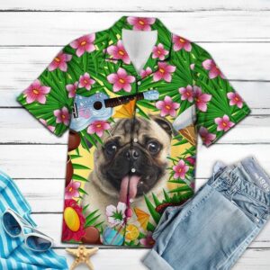 Pug Summer Party Colorful Best Design Hawaiian Shirt For Men Women  - Thelegend59