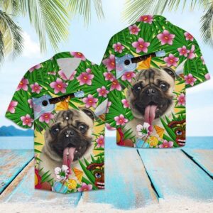 Pug Summer Party Hawaiian Shirt For Men Women  - Thelegend59