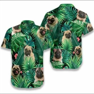Pug Tropical Hawaiian Shirt  - Thelegend59