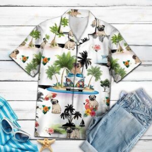 Pug Vacation Multicolor Best Design Hawaiian Shirt For Men Women  - Thelegend59