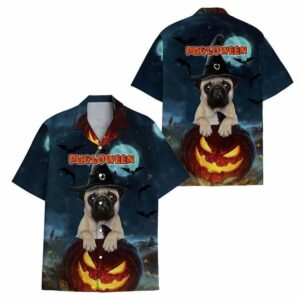 Pug Witchn Halloween Called Pugloween Hawaiian Shirts  - Thelegend59