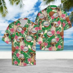 Puggle Tropical Coconut Green Pink Awesome Design Hawaiian Shirt For Men Women  - Thelegend59