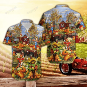Pumpkin Hawaiian Shirt For Men Women  - Thelegend59
