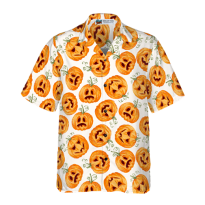 Pumpkin Pattern Halloween Hawaiian Shirt - For Men And Women - Kids  - Thelegend59