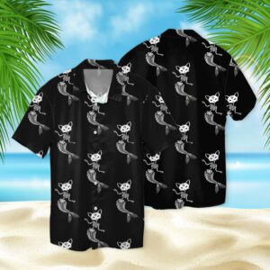Purrmaids Skull Dancing 3D Hawaiian Shirt  - Thelegend59