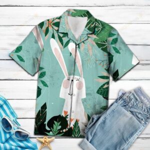 Rabbit Jungle Green Unique Design Hawaiian Shirt For Men Women  - Thelegend59