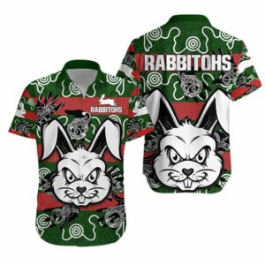 Rabbitohs Indigenous Hawaiian Shirt Animals Aboriginal Th5  - Thelegend59