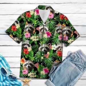 Raccoon Pineapple Tropical Multicolor Nice Design Hawaiian Shirt For Men Women  - Thelegend59