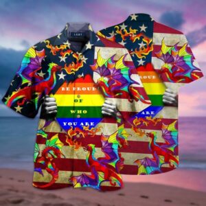 Rainbow Dragon Multicolor Nice Design Hawaiian Shirt  - Thelegend59
